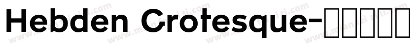 Hebden Grotesque字体转换